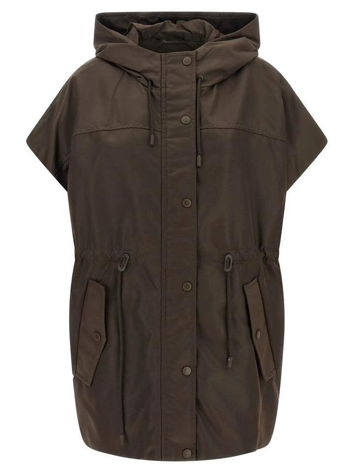 Max Mara Sample Sale | Max Mara Brown Polyamide Sleeveless Jacket - | Designer outlet