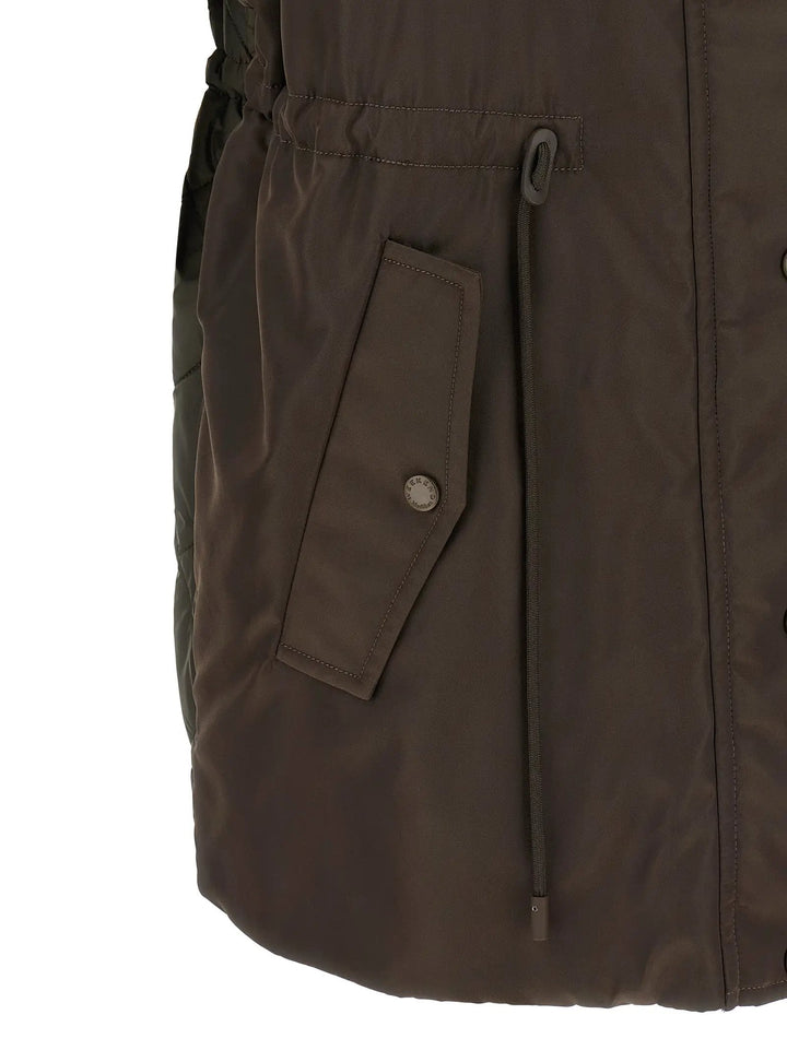 Max Mara Sample Sale | Max Mara Brown Polyamide Sleeveless Jacket - | Designer outlet