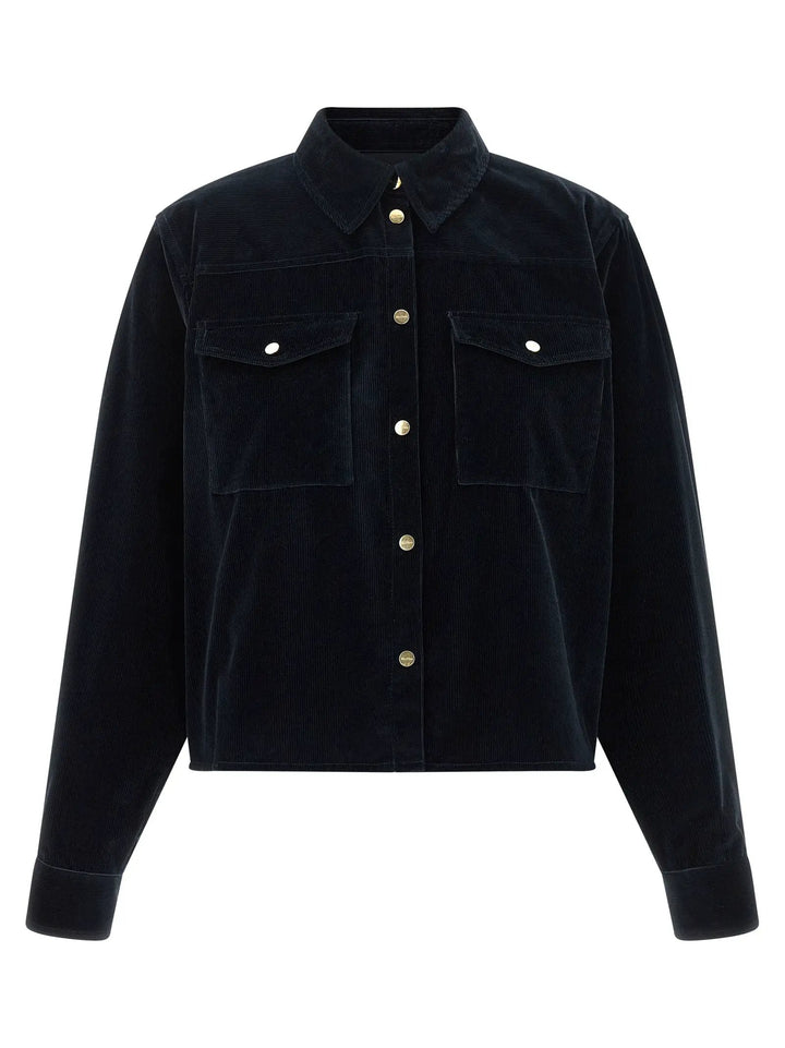 Max Mara Sample Sale | Max Mara Blue Cotton Full-Length Jacket - | Designer outlet