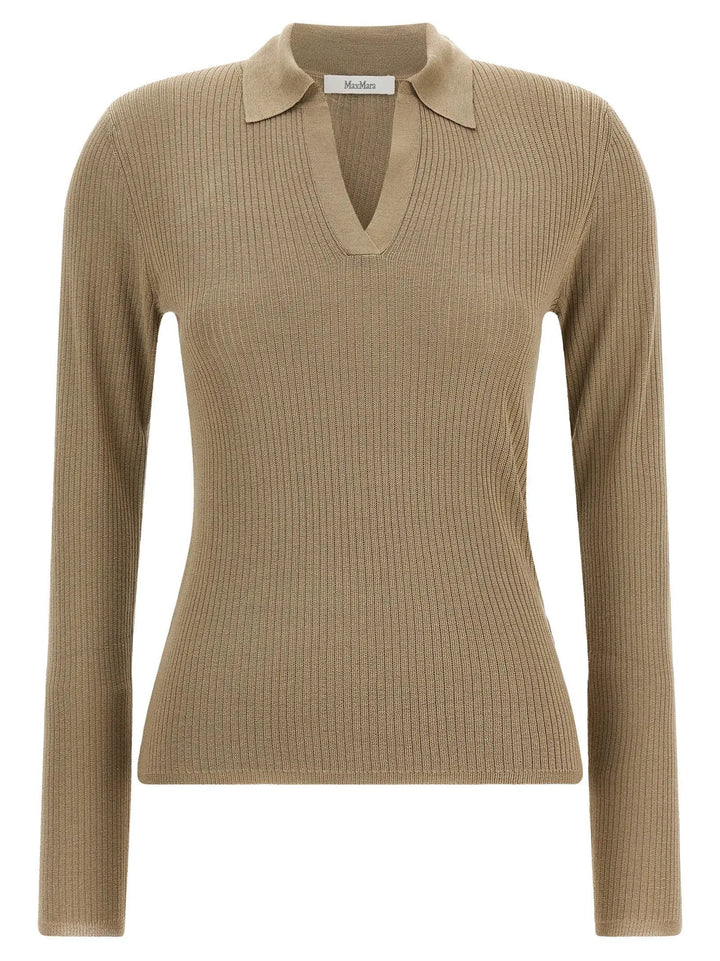 Max Mara Sample Sale | Max Mara Beige Silk Cardigan - | Designer outlet