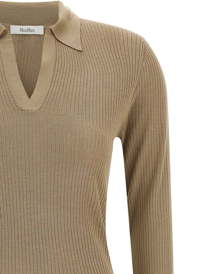 Max Mara Sample Sale | Max Mara Beige Silk Cardigan - | Designer outlet