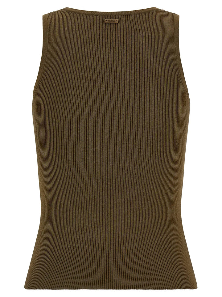 Max Mara Sample Sale | Max Mara Bicolor Viscose Sleeveles T-Shirt - | Designer outlet