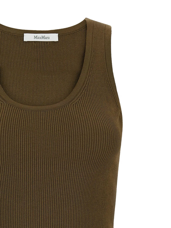 Max Mara Sample Sale | Max Mara Bicolor Viscose Sleeveles T-Shirt - | Designer outlet