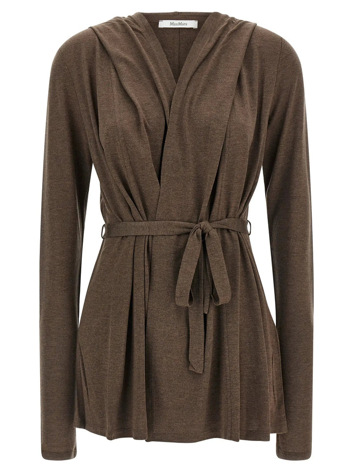 Max Mara Sample Sale | Max Mara Brown Lyocell Cardigan - | Designer outlet