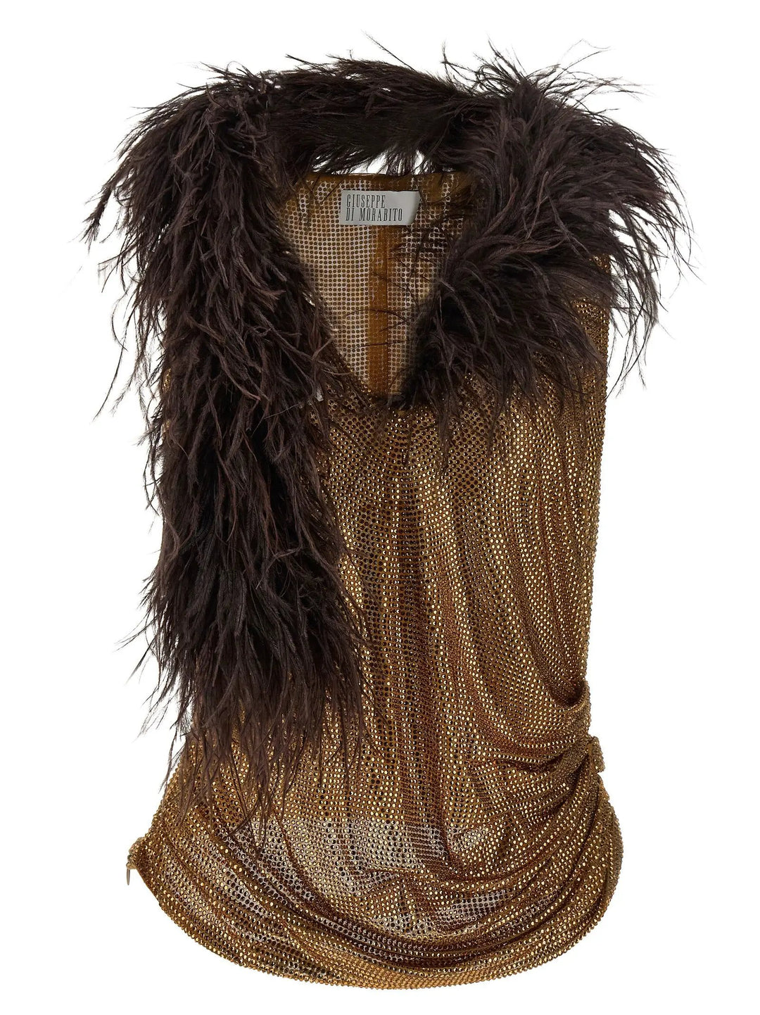 Giuseppe Di Morabito Sample Sale | Giuseppe Di Morabito Gold Polyamide Tank Tops - | Designer outlet