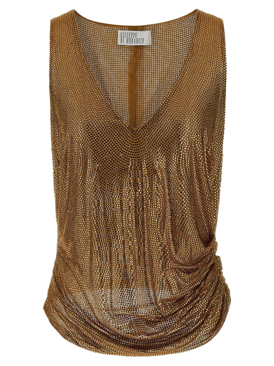 Giuseppe Di Morabito Sample Sale | Giuseppe Di Morabito Gold Polyamide Tank Tops - | Designer outlet