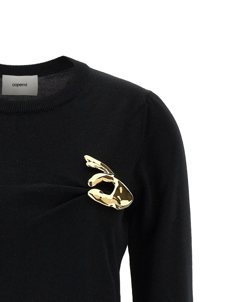 Coperni Sample Sale | Coperni Black Virgin Wool Cardigan - | Designer outlet