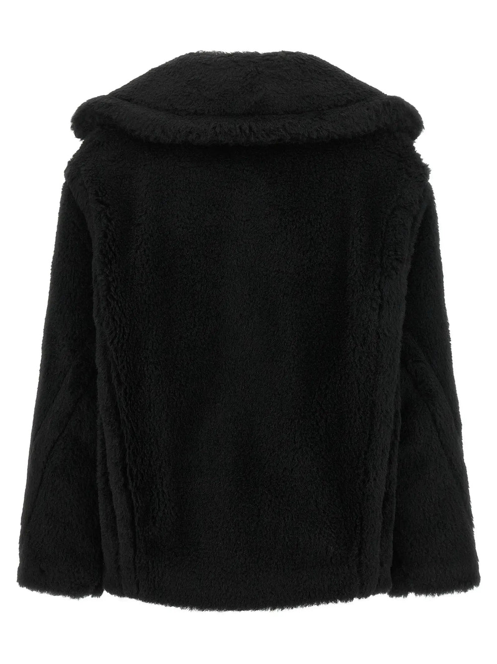Max Mara Sample Sale | Max Mara Black Alpaca Leather Coat - | Designer outlet