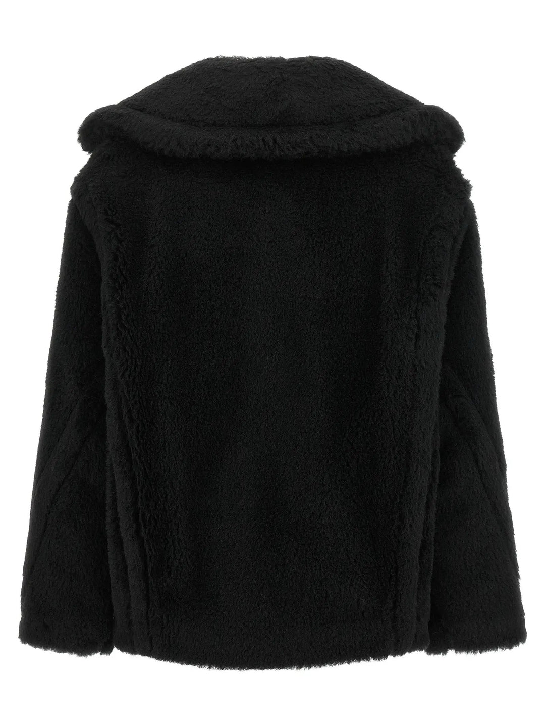 Max Mara Sample Sale | Max Mara Black Alpaca Leather Coat - | Designer outlet