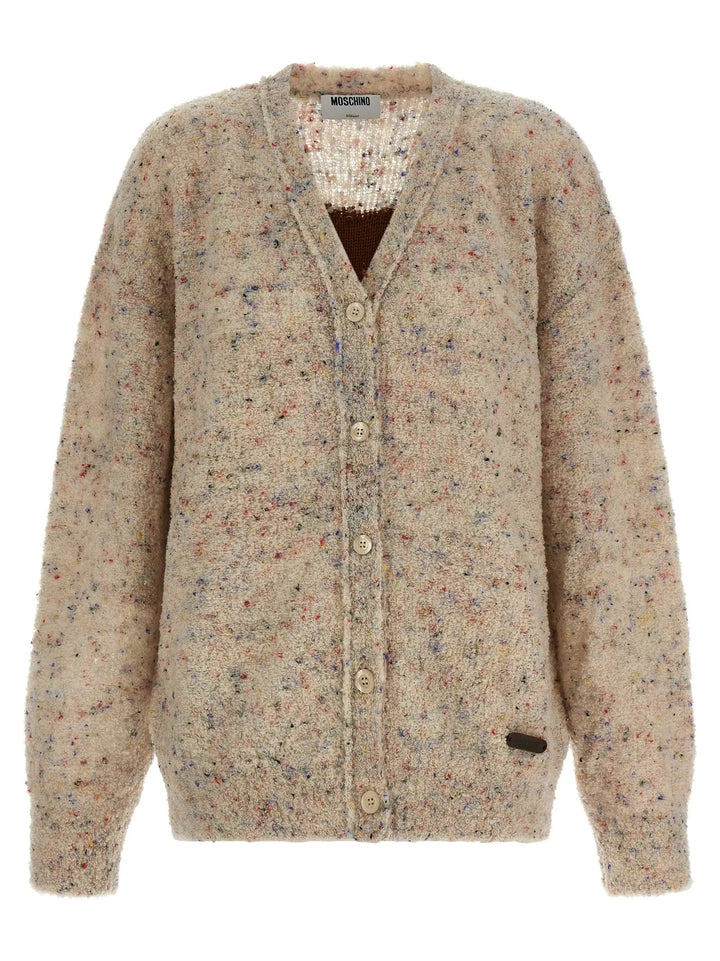 Moschino Sample Sale | Moschino Beige Virgin Wool Cardigan - | Designer outlet