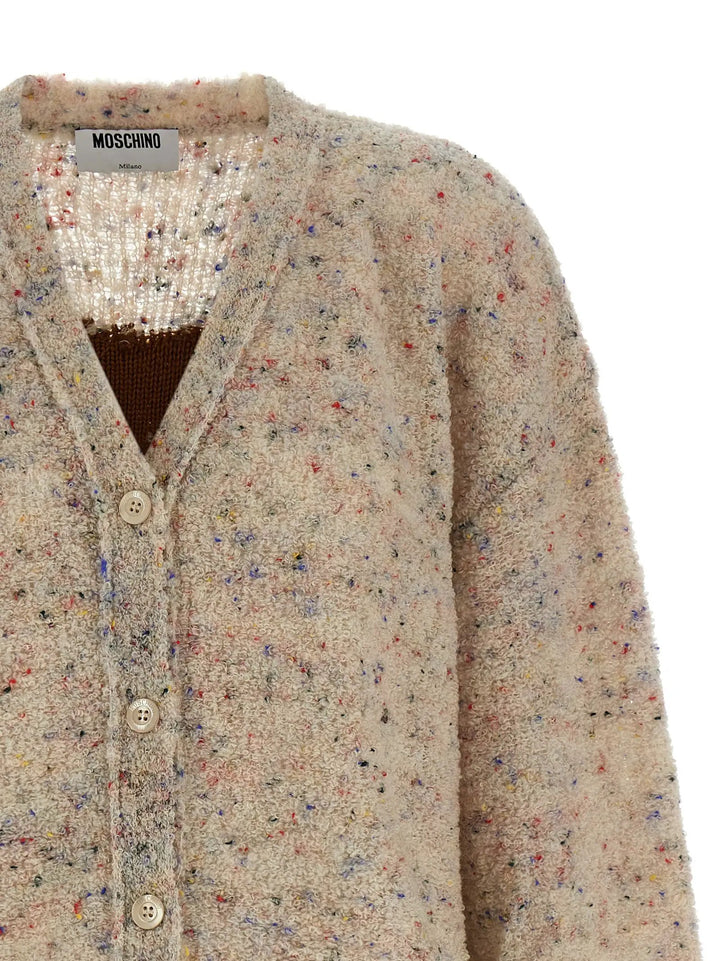Moschino Sample Sale | Moschino Beige Virgin Wool Cardigan - | Designer outlet