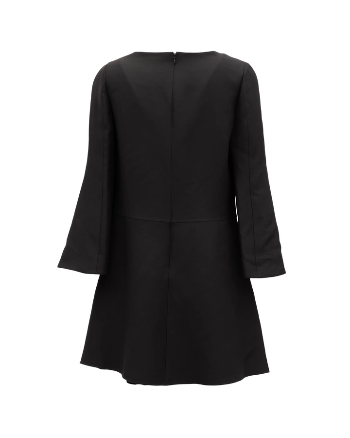 Valentino Garavani Sample Sale | Valentino Garavani Black V-Neck Dress with Flared Sleeves - | Designer outlet