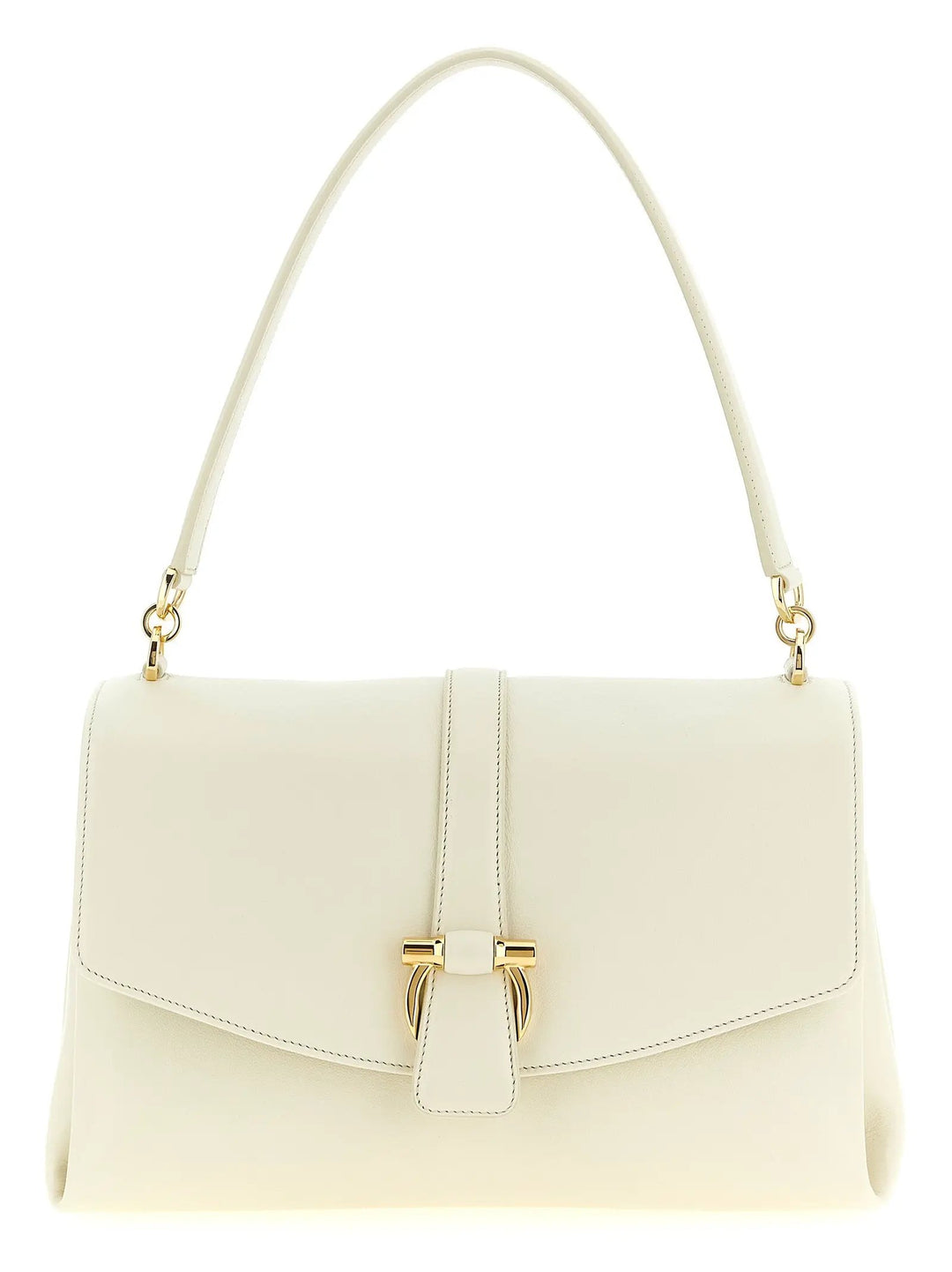 Ferragamo Sample Sale | Ferragamo White Calfskin Shoulder Bag - | Designer outlet