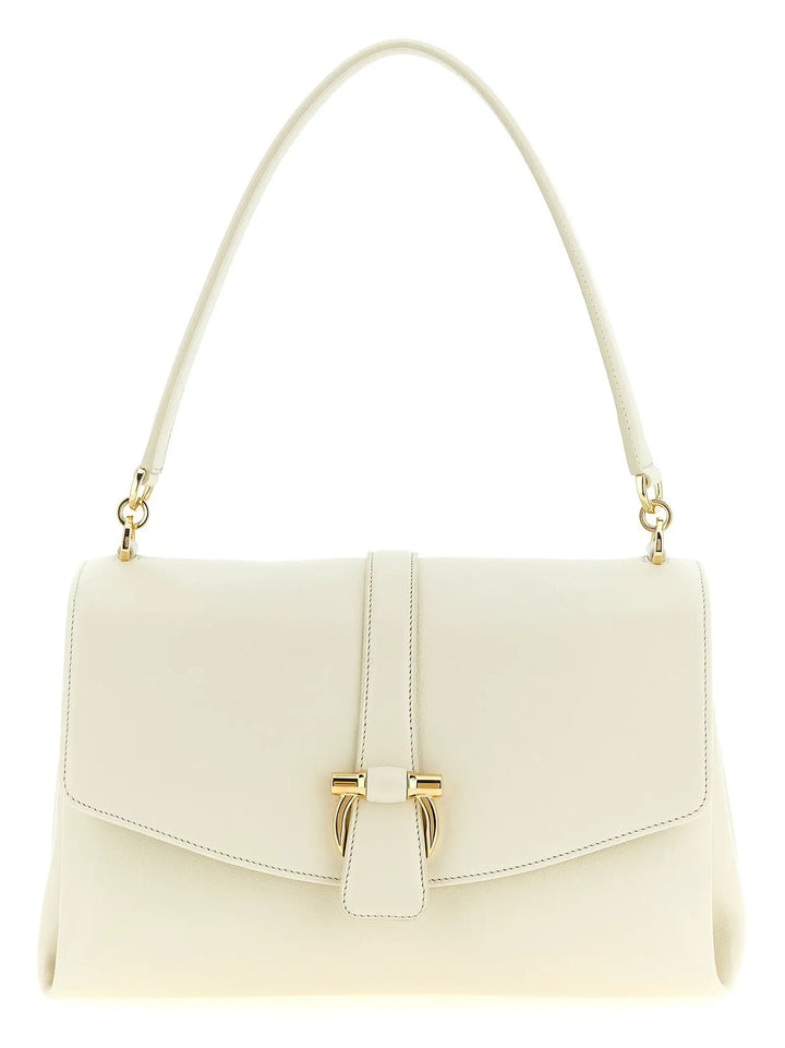 Ferragamo Sample Sale | Ferragamo White Calfskin Shoulder Bag - | Designer outlet