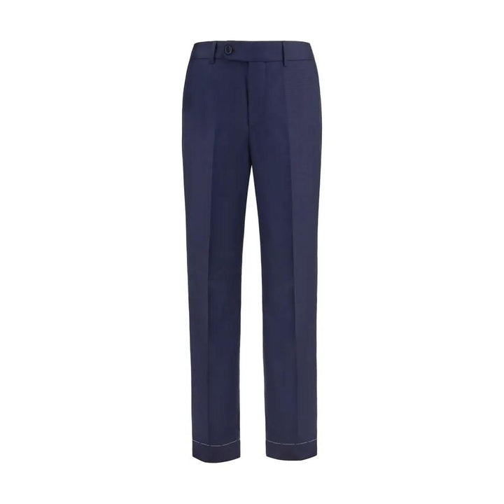 Brunello Cucinelli Sample Sale | Brunello Cucinelli Blue Wool Oves Aries Dress Pants - | Designer outlet