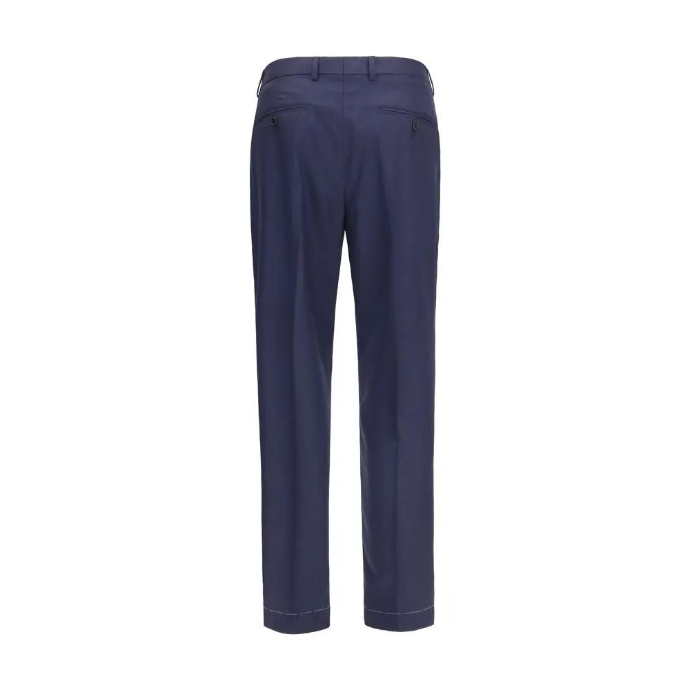 Brunello Cucinelli Sample Sale | Brunello Cucinelli Blue Wool Oves Aries Dress Pants - | Designer outlet