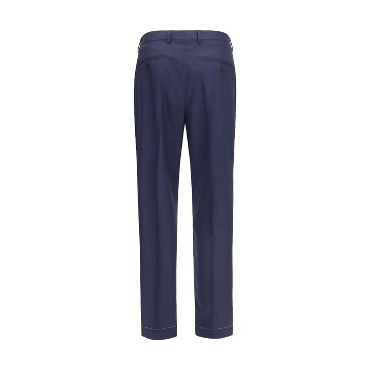 Brunello Cucinelli Sample Sale | Brunello Cucinelli Blue Wool Oves Aries Dress Pants - | Designer outlet