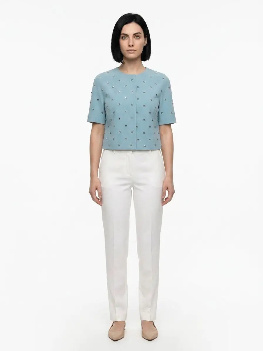 Dolce &amp; Gabbana Sample Sale | Dolce &amp; Gabbana Light Blue Acetate Jacket - | Designer outlet