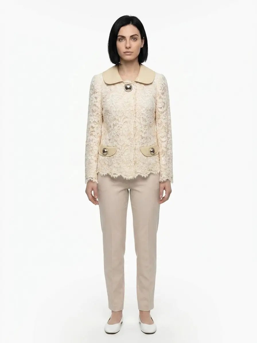 Dolce &amp; Gabbana Sample Sale | Dolce &amp; Gabbana Beige Cotton Jacket - | Designer outlet