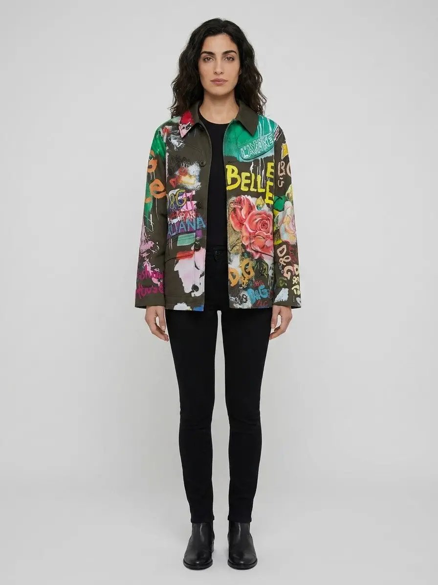 Dolce &amp; Gabbana Sample Sale | Dolce &amp; Gabbana Multicolor Cotton Denim Jacket - | Designer outlet