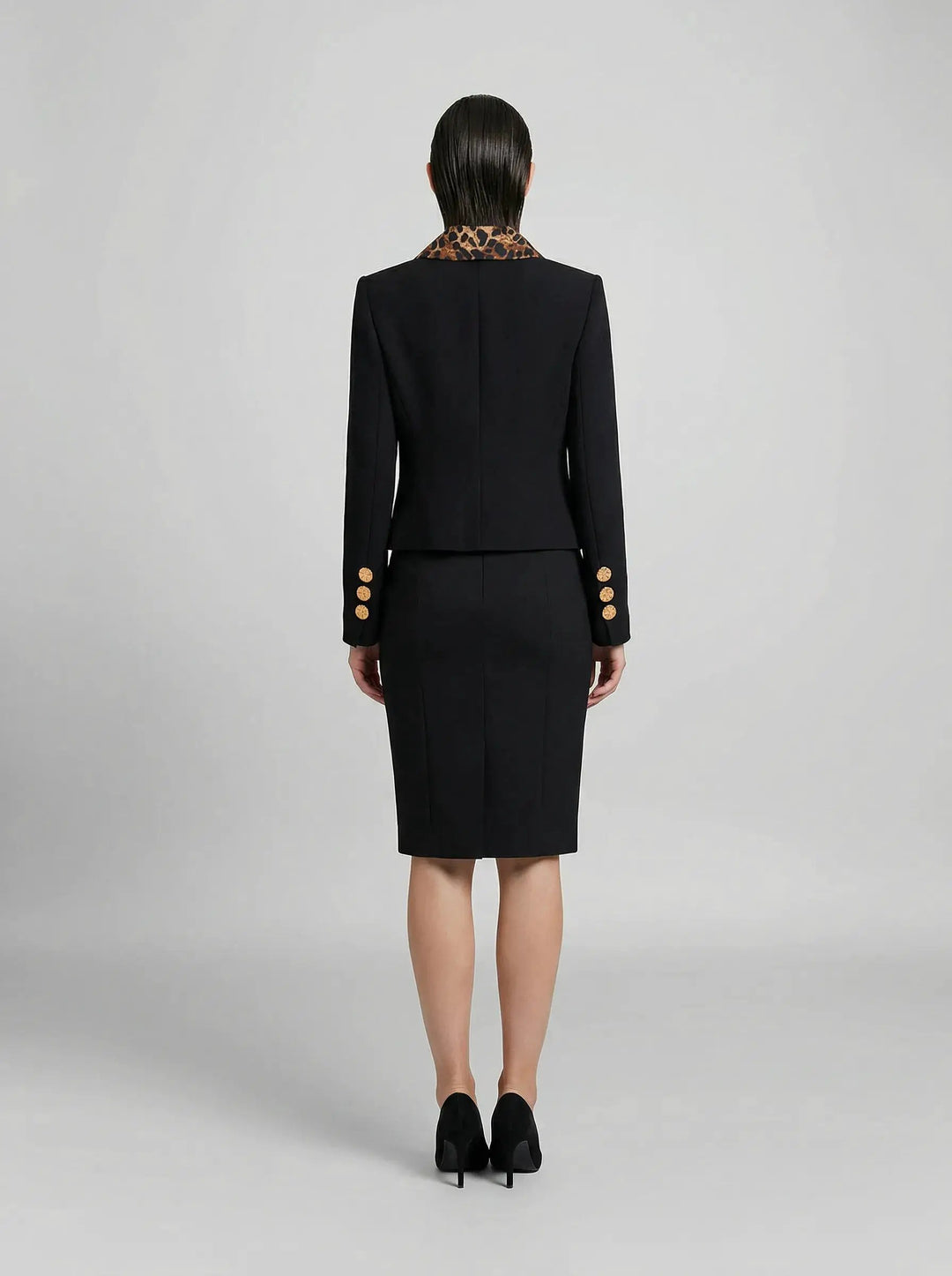 Dolce &amp; Gabbana Sample Sale | Dolce &amp; Gabbana Black Metallic Fibre Full-Length Jacket - | Designer outlet