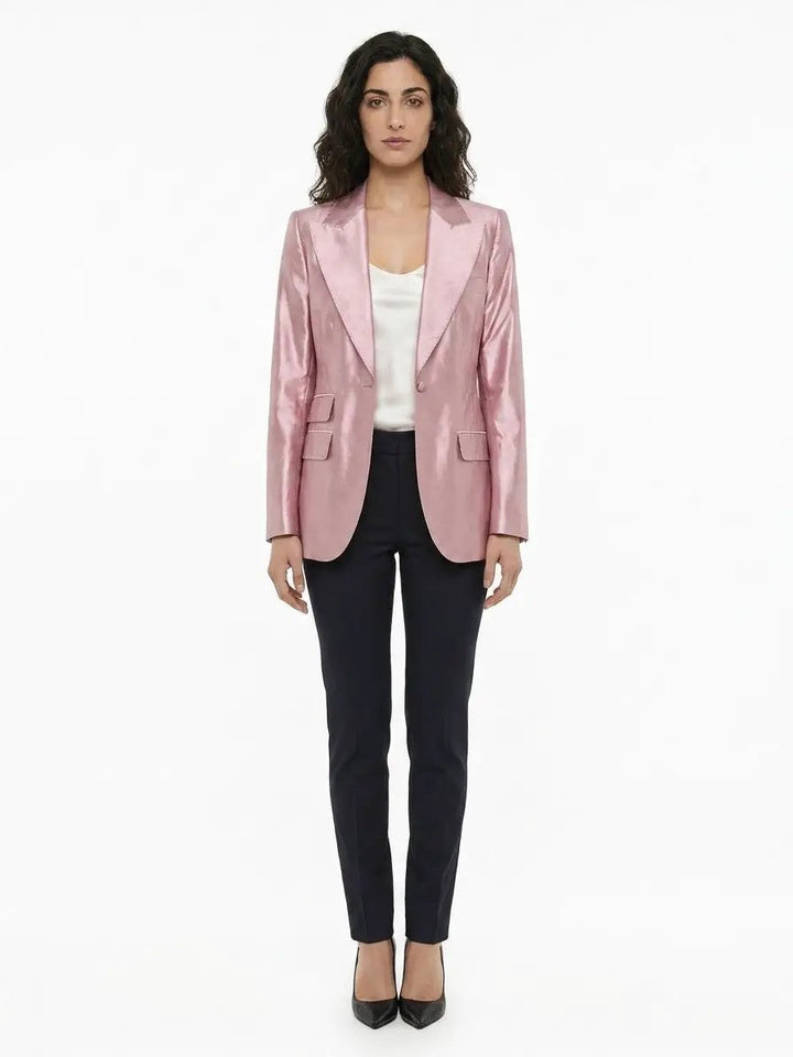 Dolce &amp; Gabbana Sample Sale | Dolce &amp; Gabbana Pink Silk Blazer - | Designer outlet