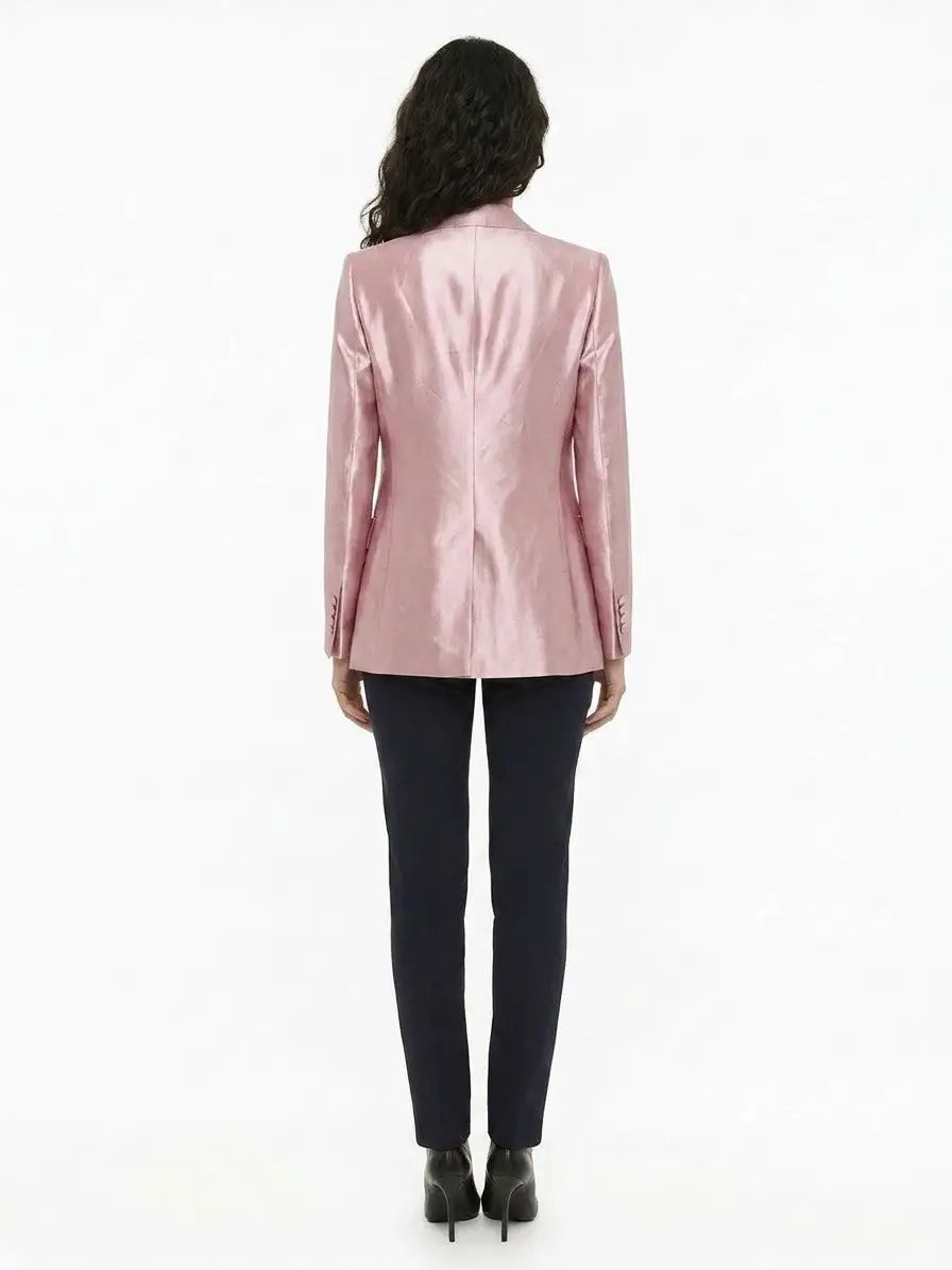 Dolce &amp; Gabbana Sample Sale | Dolce &amp; Gabbana Pink Silk Blazer - | Designer outlet
