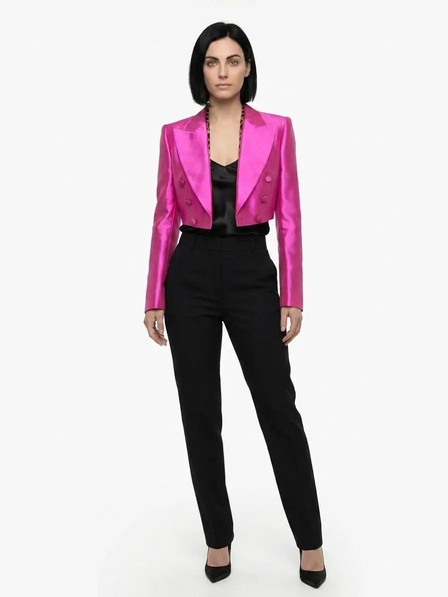 Dolce &amp; Gabbana Sample Sale | Dolce &amp; Gabbana Fuchsia Silk Blazer - | Designer outlet