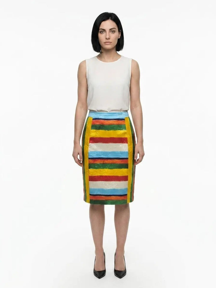Dolce &amp; Gabbana Sample Sale | Dolce &amp; Gabbana Multicolor Cotton Midi Skirt - | Designer outlet