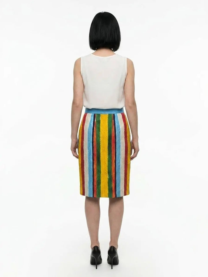 Dolce &amp; Gabbana Sample Sale | Dolce &amp; Gabbana Multicolor Cotton Midi Skirt - | Designer outlet