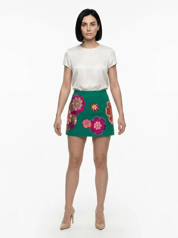 Dolce &amp; Gabbana Sample Sale | Dolce &amp; Gabbana Green Acetate Mini Skirt - | Designer outlet