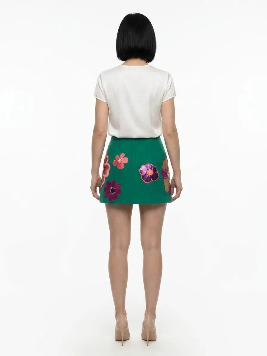Dolce & Gabbana Sample Sale | Dolce & Gabbana Green Acetate Mini Skirt - | Designer outlet