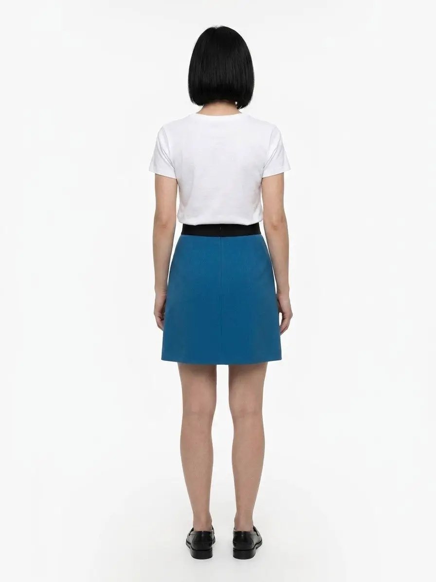 Dolce & Gabbana Sample Sale | Dolce & Gabbana Teal Elastane Mini Skirt - | Designer outlet