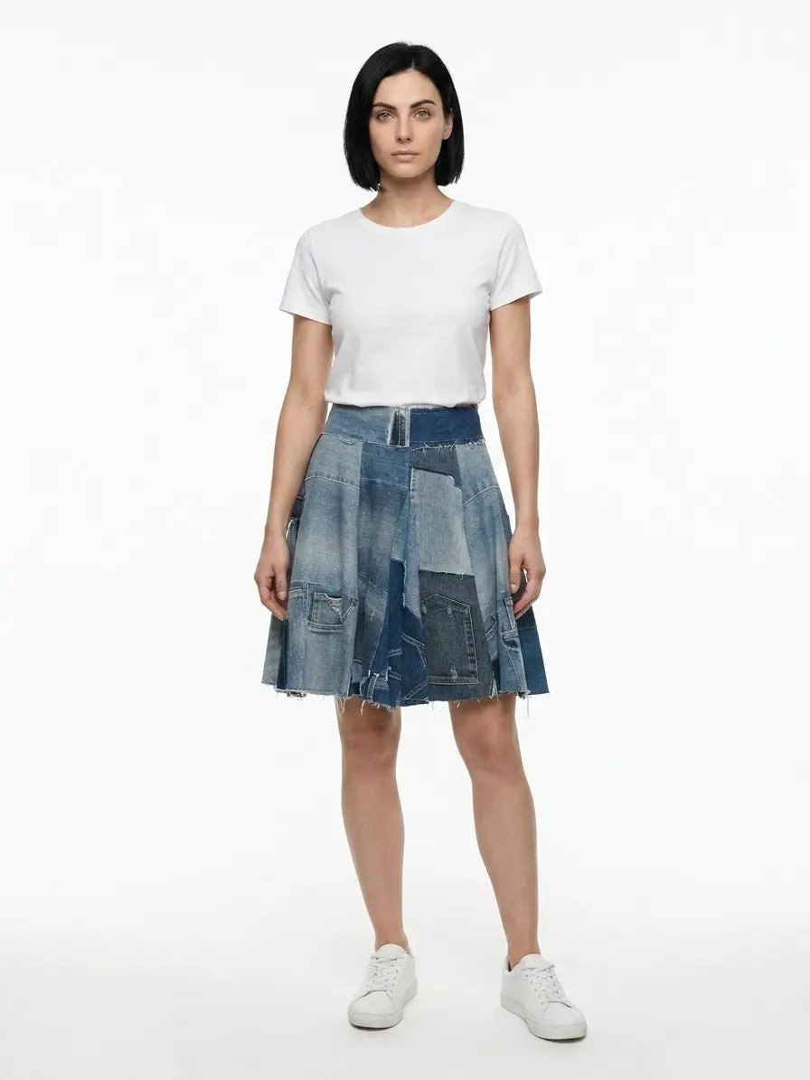 Dolce &amp; Gabbana Sample Sale | Dolce &amp; Gabbana Multicolor Denim Skirt - | Designer outlet