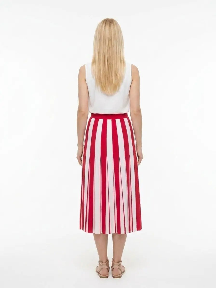 Dolce & Gabbana Sample Sale | Dolce & Gabbana Bicolor Elastane Midi Skirt - | Designer outlet