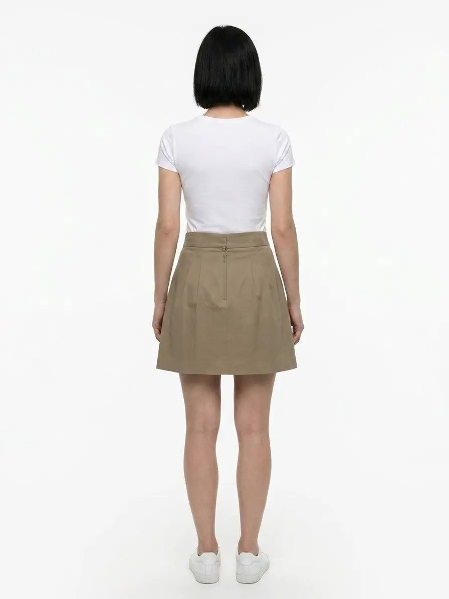 Dolce & Gabbana Sample Sale | Dolce & Gabbana Beige Cotton Mini Skirt - | Designer outlet