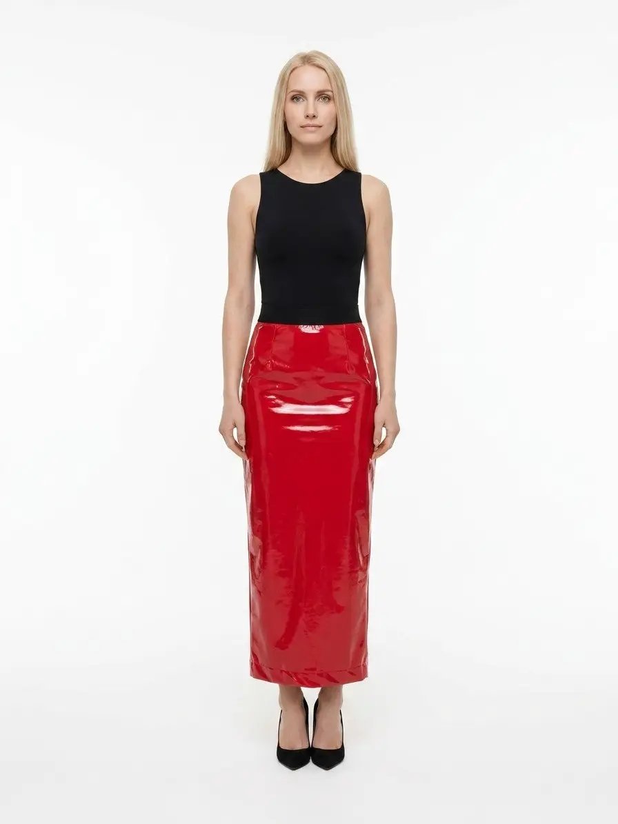 Dolce &amp; Gabbana Sample Sale | Dolce &amp; Gabbana Red Elastane Long Skirt - | Designer outlet
