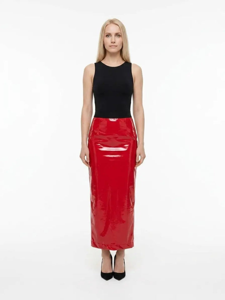 Dolce &amp; Gabbana Sample Sale | Dolce &amp; Gabbana Red Elastane Long Skirt - | Designer outlet