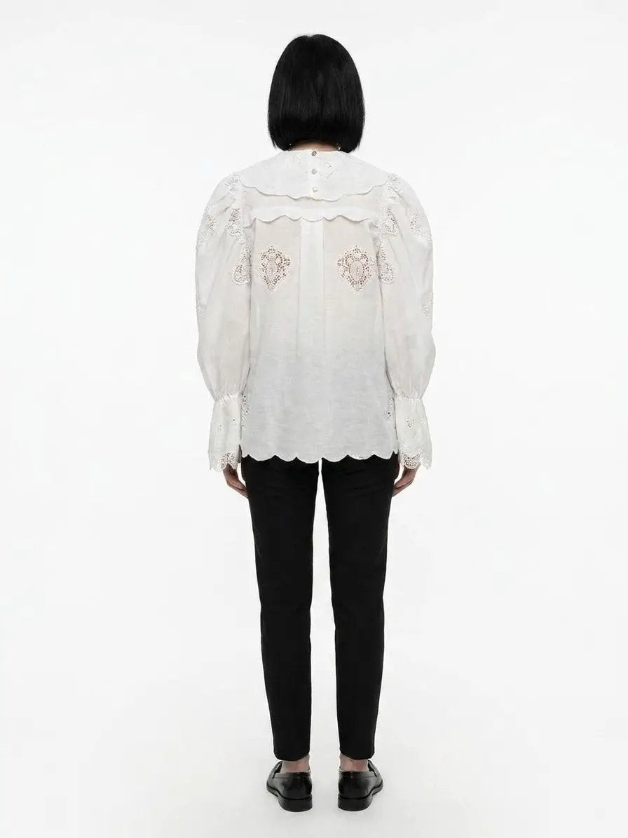 Dolce &amp; Gabbana Sample Sale | Dolce &amp; Gabbana White Cotton Blouse - | Designer outlet