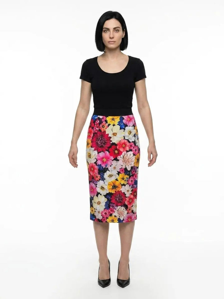 Dolce &amp; Gabbana Sample Sale | Dolce &amp; Gabbana Multicolor Elastane Midi Skirt - | Designer outlet