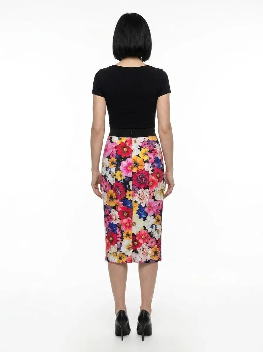 Dolce & Gabbana Sample Sale | Dolce & Gabbana Multicolor Elastane Midi Skirt - | Designer outlet