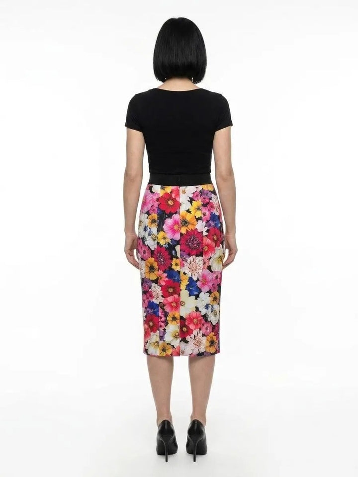 Dolce &amp; Gabbana Sample Sale | Dolce &amp; Gabbana Multicolor Elastane Midi Skirt - | Designer outlet