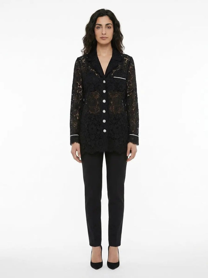 Dolce &amp; Gabbana Sample Sale | Dolce &amp; Gabbana Black Cotton Blazer - | Designer outlet