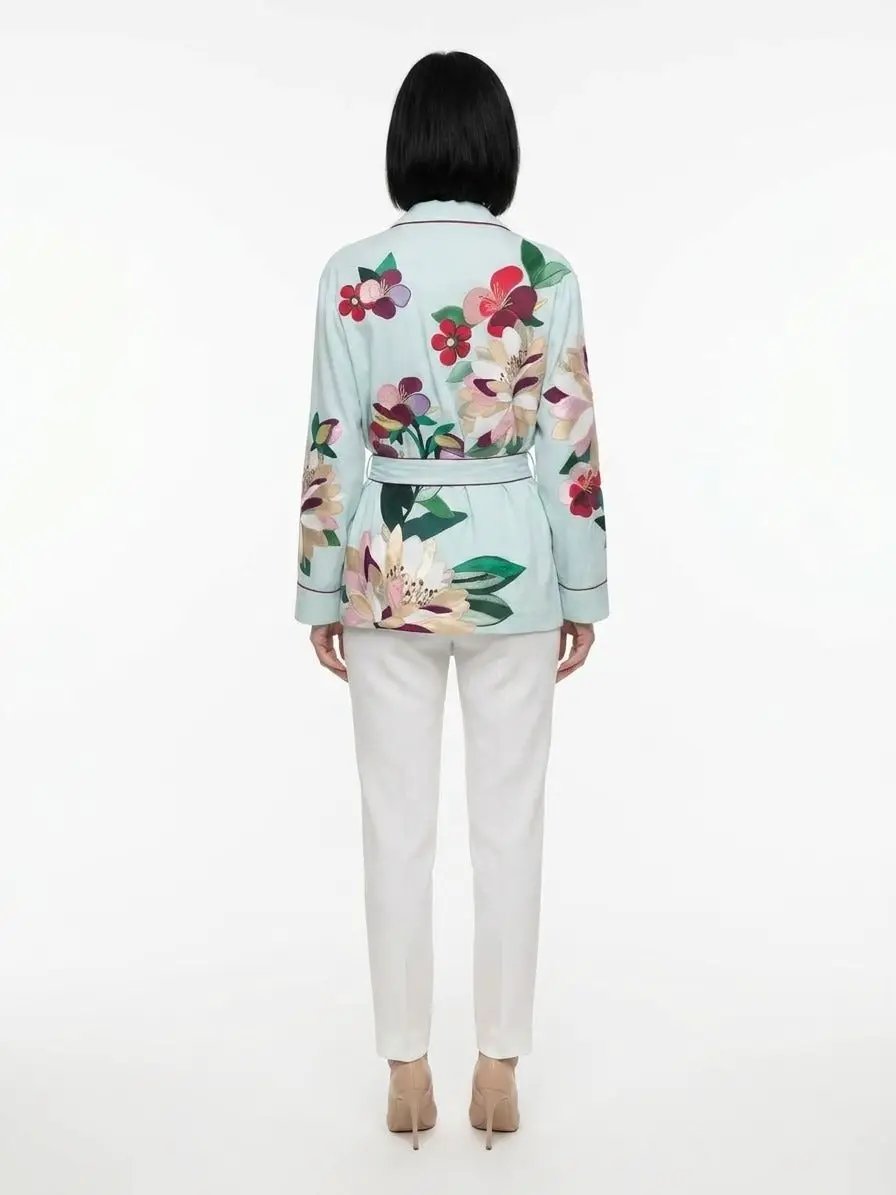 Dolce &amp; Gabbana Sample Sale | Dolce &amp; Gabbana Blue Elastane Pattern Shirt - | Designer outlet