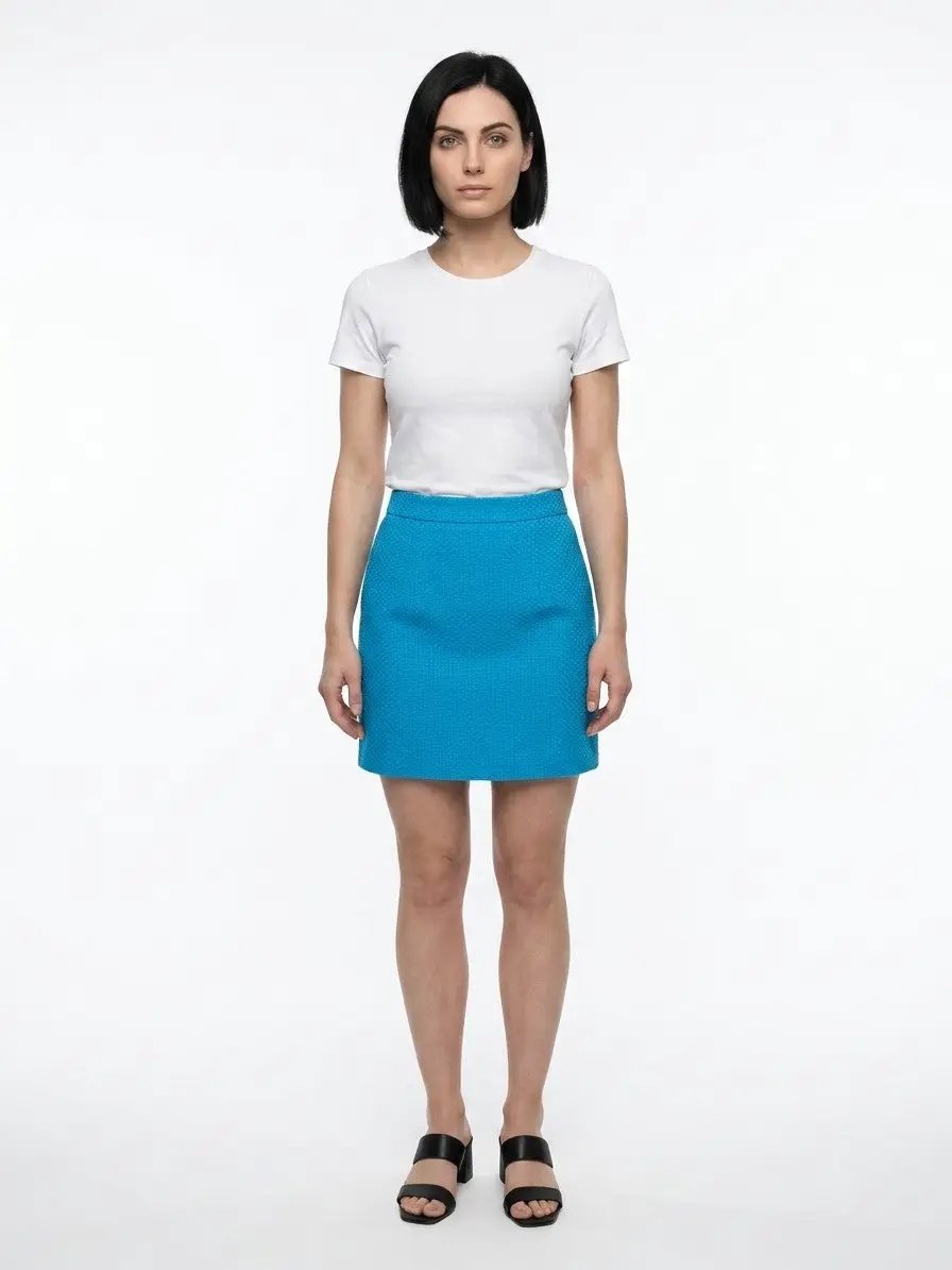 Dolce &amp; Gabbana Sample Sale | Dolce &amp; Gabbana Turquoise Cotton Mini Skirt - | Designer outlet