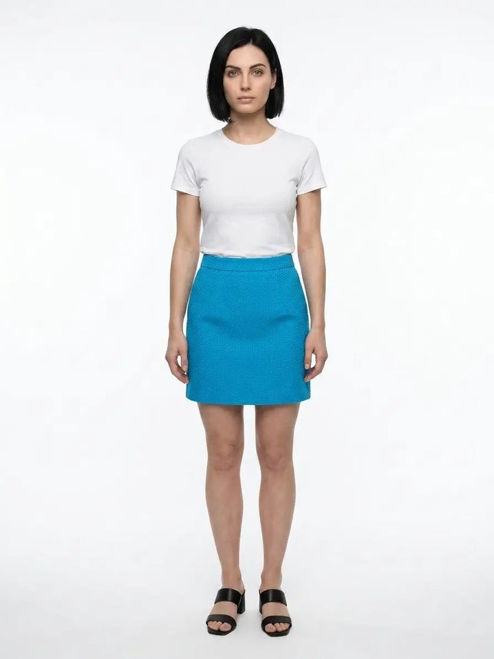 Dolce &amp; Gabbana Sample Sale | Dolce &amp; Gabbana Turquoise Cotton Mini Skirt - | Designer outlet
