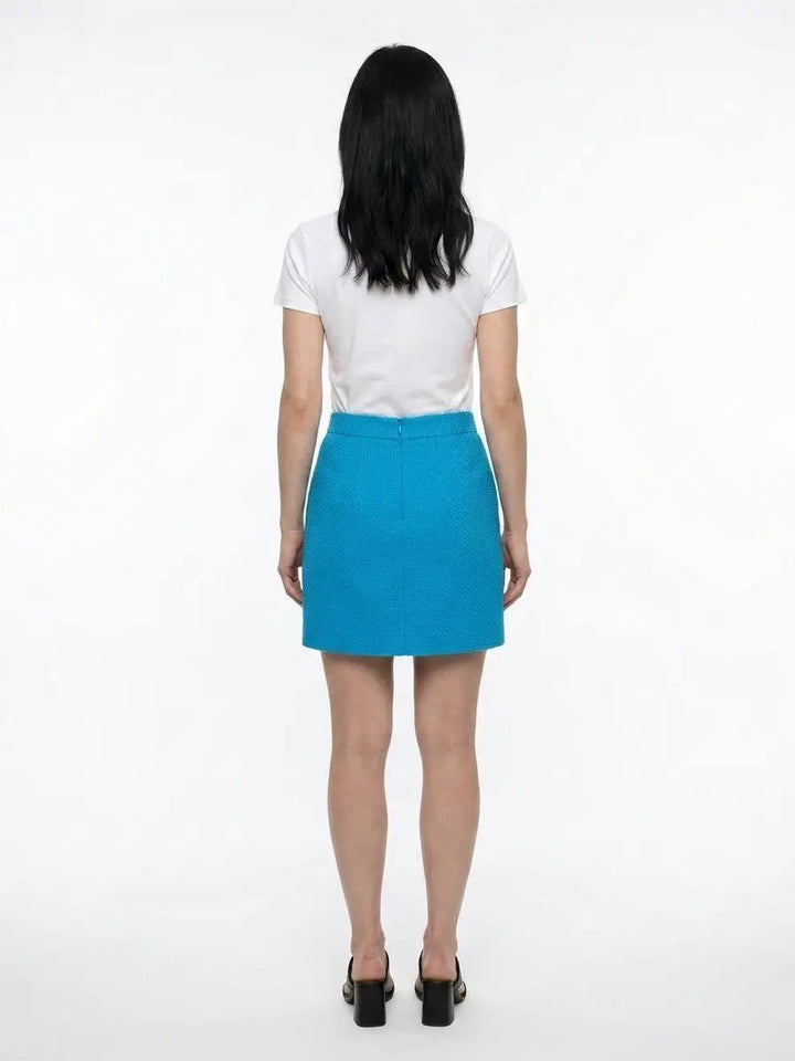 Dolce &amp; Gabbana Sample Sale | Dolce &amp; Gabbana Turquoise Cotton Mini Skirt - | Designer outlet