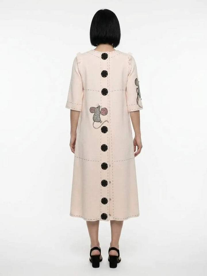 Dolce &amp; Gabbana Sample Sale | Dolce &amp; Gabbana Cream Polyester Casual Dress - | Designer outlet
