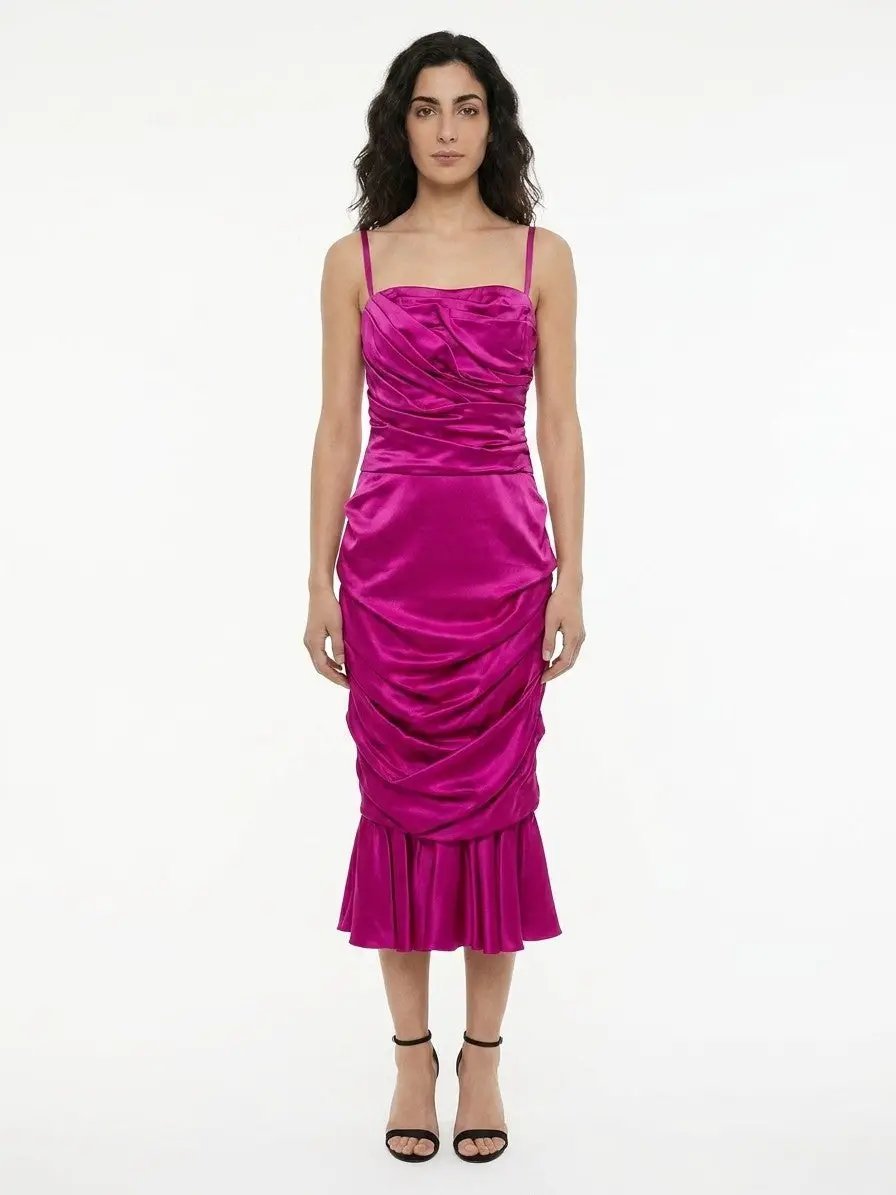 Dolce &amp; Gabbana Sample Sale | Dolce &amp; Gabbana Purple Elastane Cocktail Dress - | Designer outlet