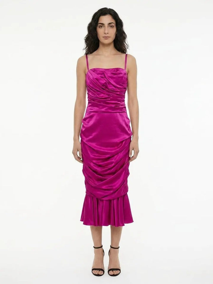 Dolce &amp; Gabbana Sample Sale | Dolce &amp; Gabbana Purple Elastane Cocktail Dress - | Designer outlet
